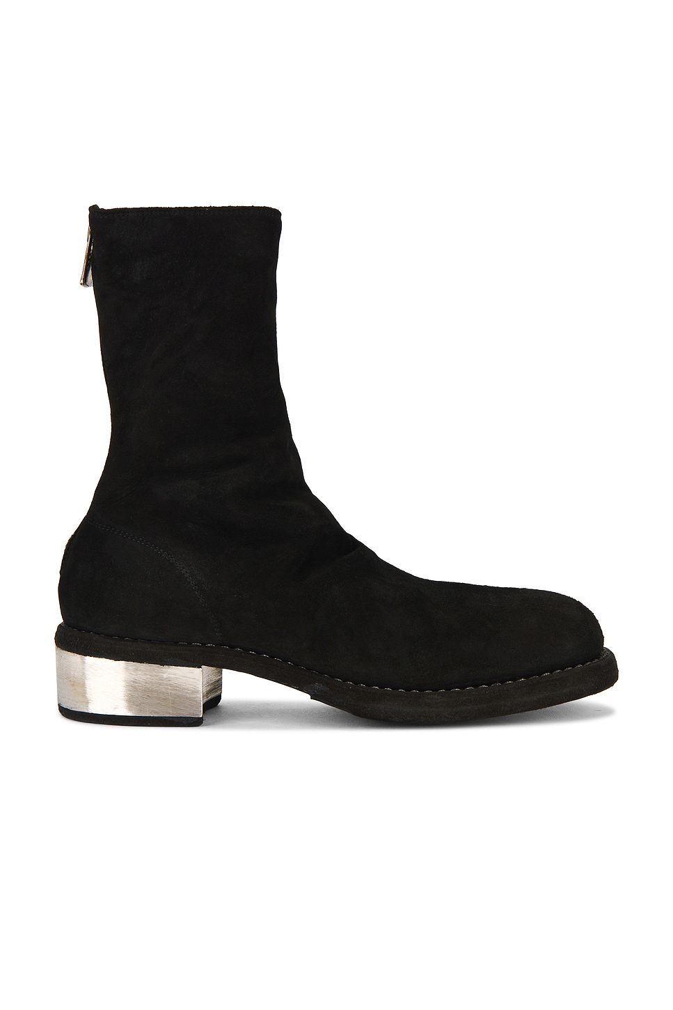 Image 1 of Guidi Metal Heel Back Zip Boot in Reverse Black