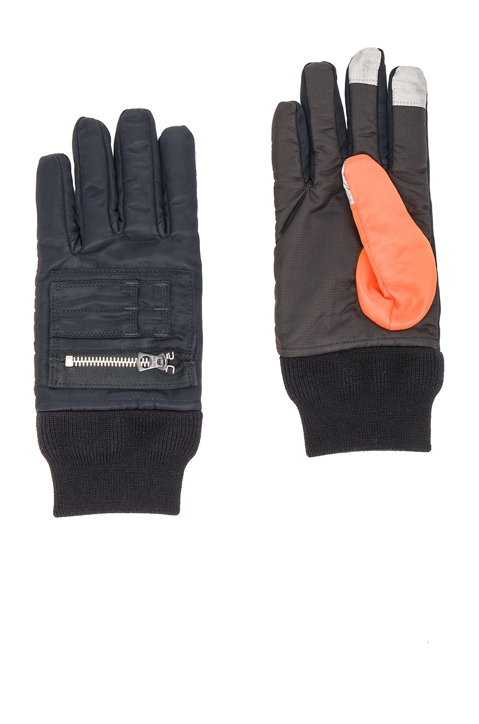 Image 1 of GANRYU Ester Rip Stop Gloves in Black & Orange