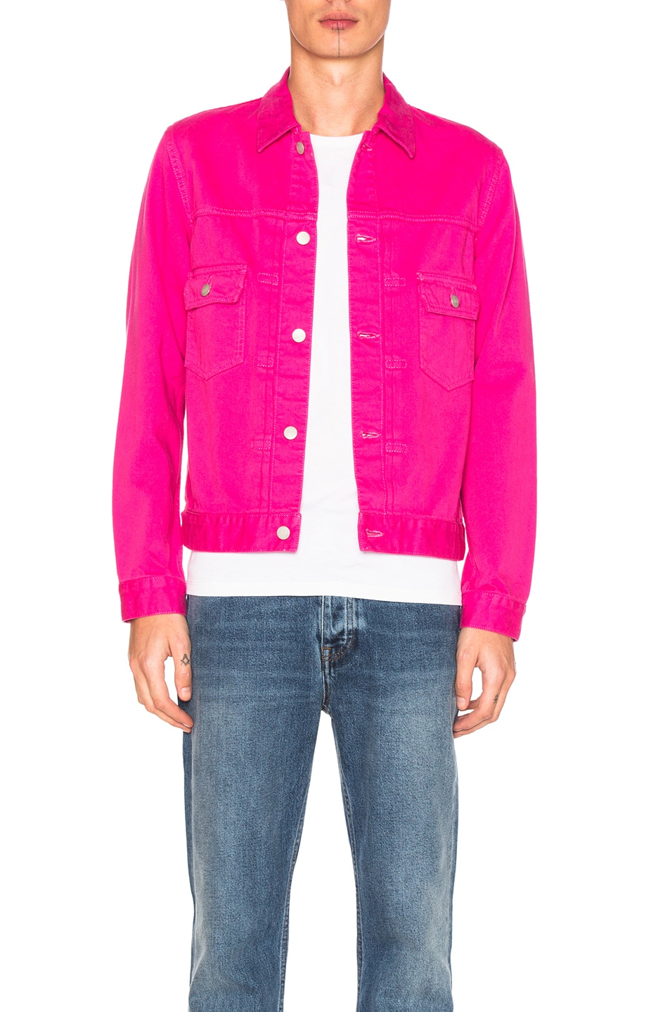 Image 1 of GANRYU Cotton Satin Jacket in Pink