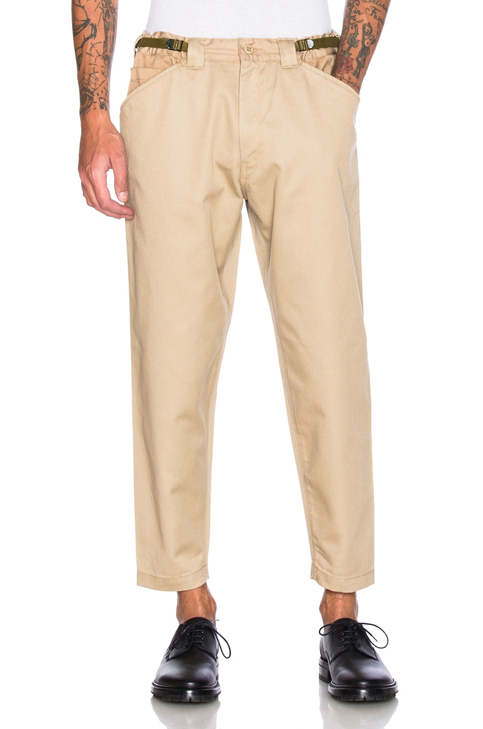 Image 1 of GANRYU Cotton Twill Pants in Beige