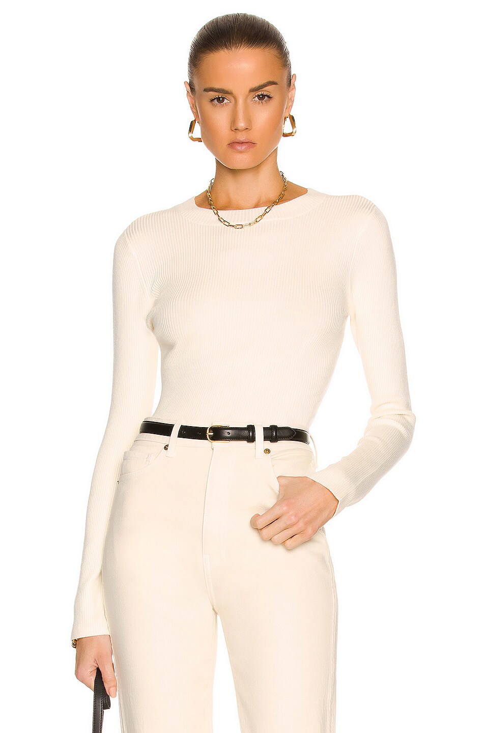 Image 1 of GREY VEN Galloway Long Sleeve Top in Natural