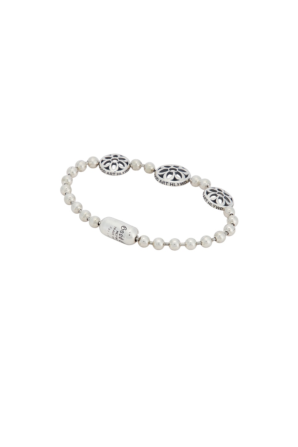 Image 1 of GOOD ART HLYWD Poplock Rosette Disc Bracelet in Sterling Silver
