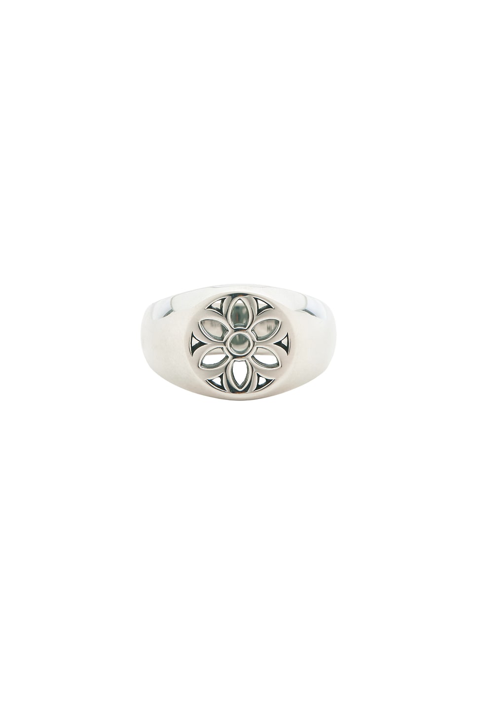 Image 1 of GOOD ART HLYWD Signet Rosette Ring in Sterling Silver