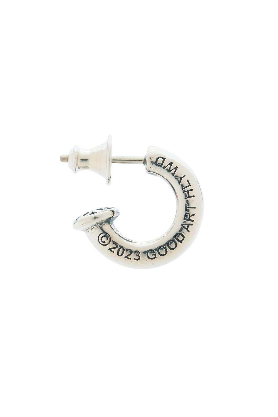 Image 1 of GOOD ART HLYWD Nailhead Single Hoop Earring in Sterling Silver