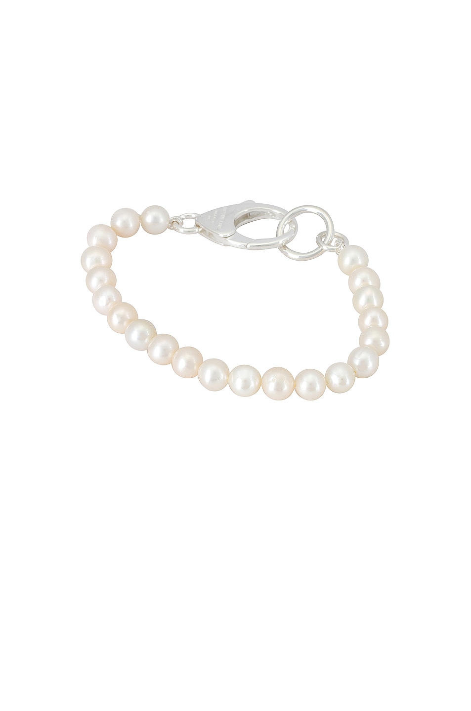 Image 1 of Hatton Labs White Pearl Lobster Bracelet in Silver