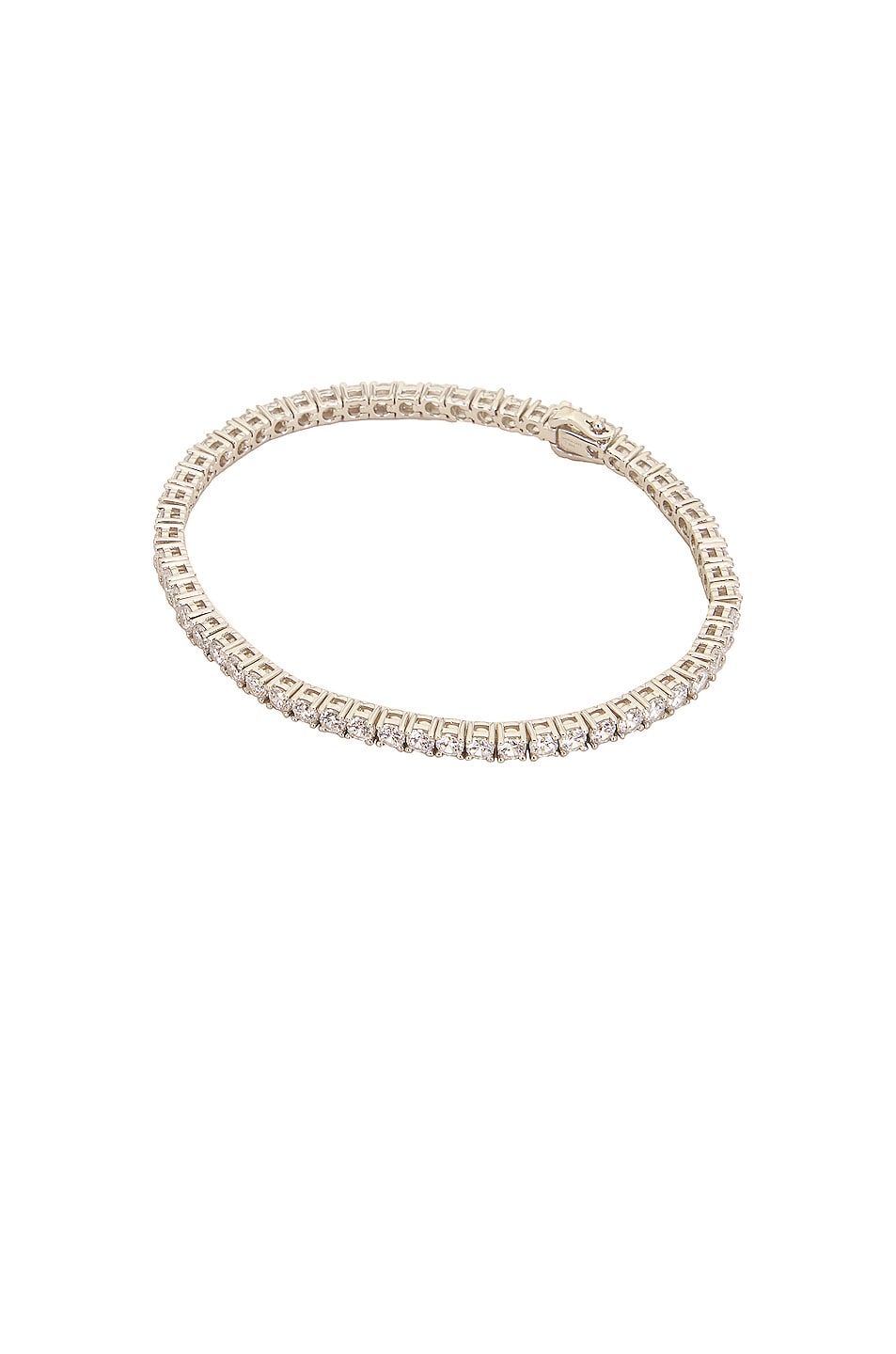 Image 1 of Hatton Labs White Tennis Bracelet in Silver