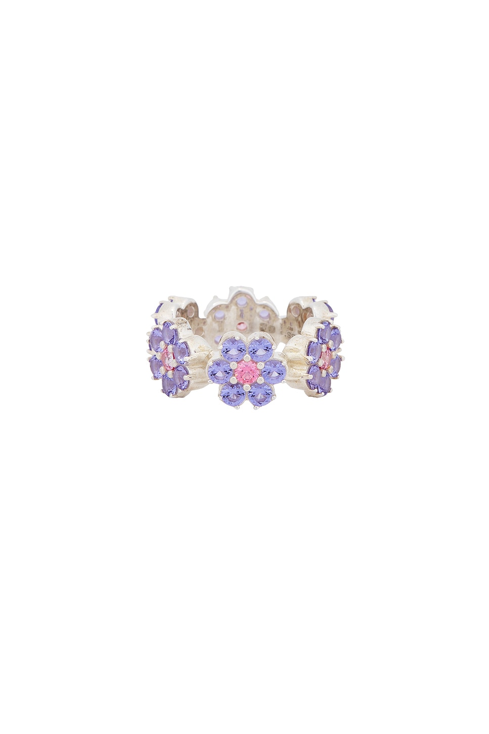 Shop Hatton Labs Bouquet Ring In Sterling Silver & Tanzanite