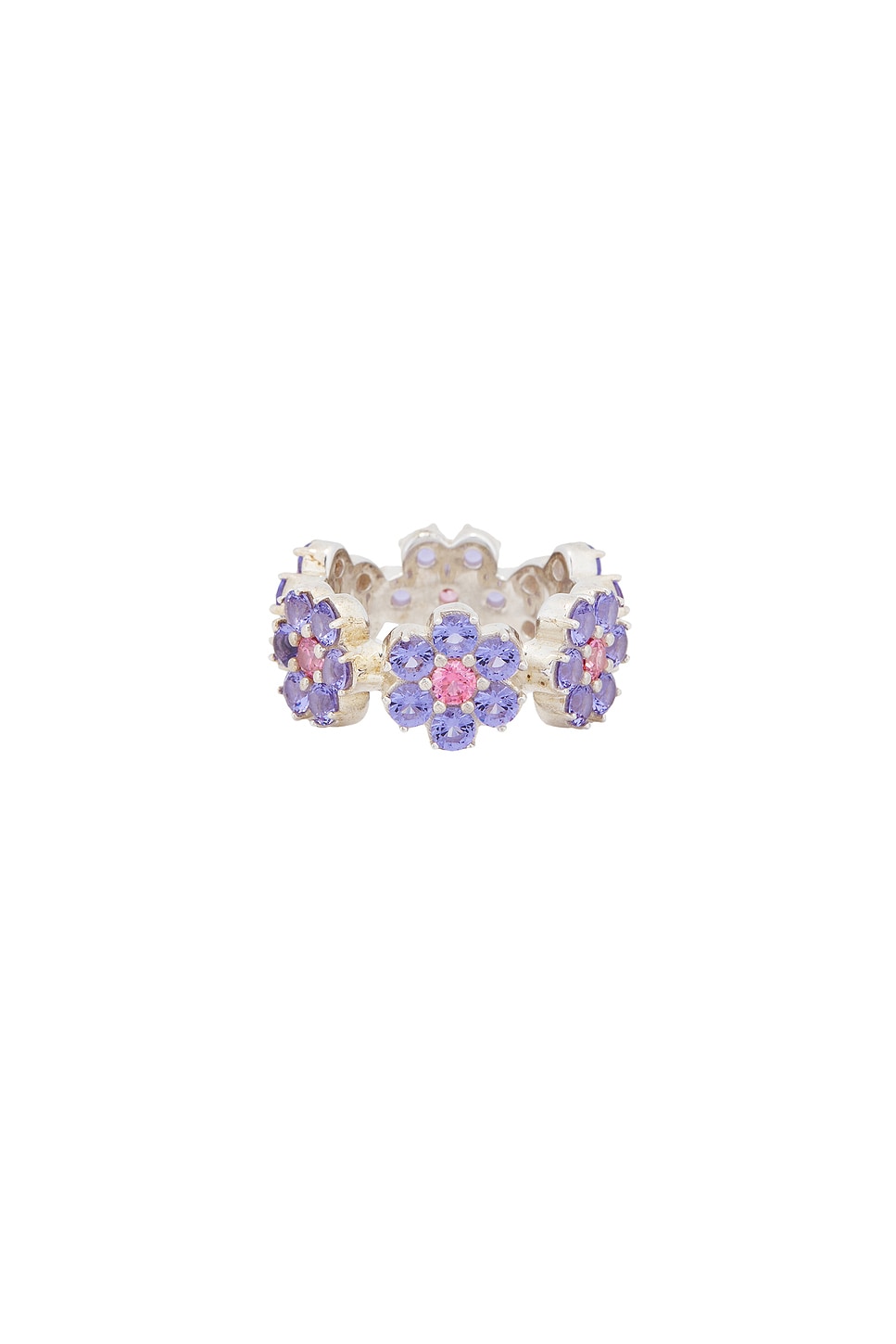 Shop Hatton Labs Bouquet Ring In Sterling Silver & Tanzanite