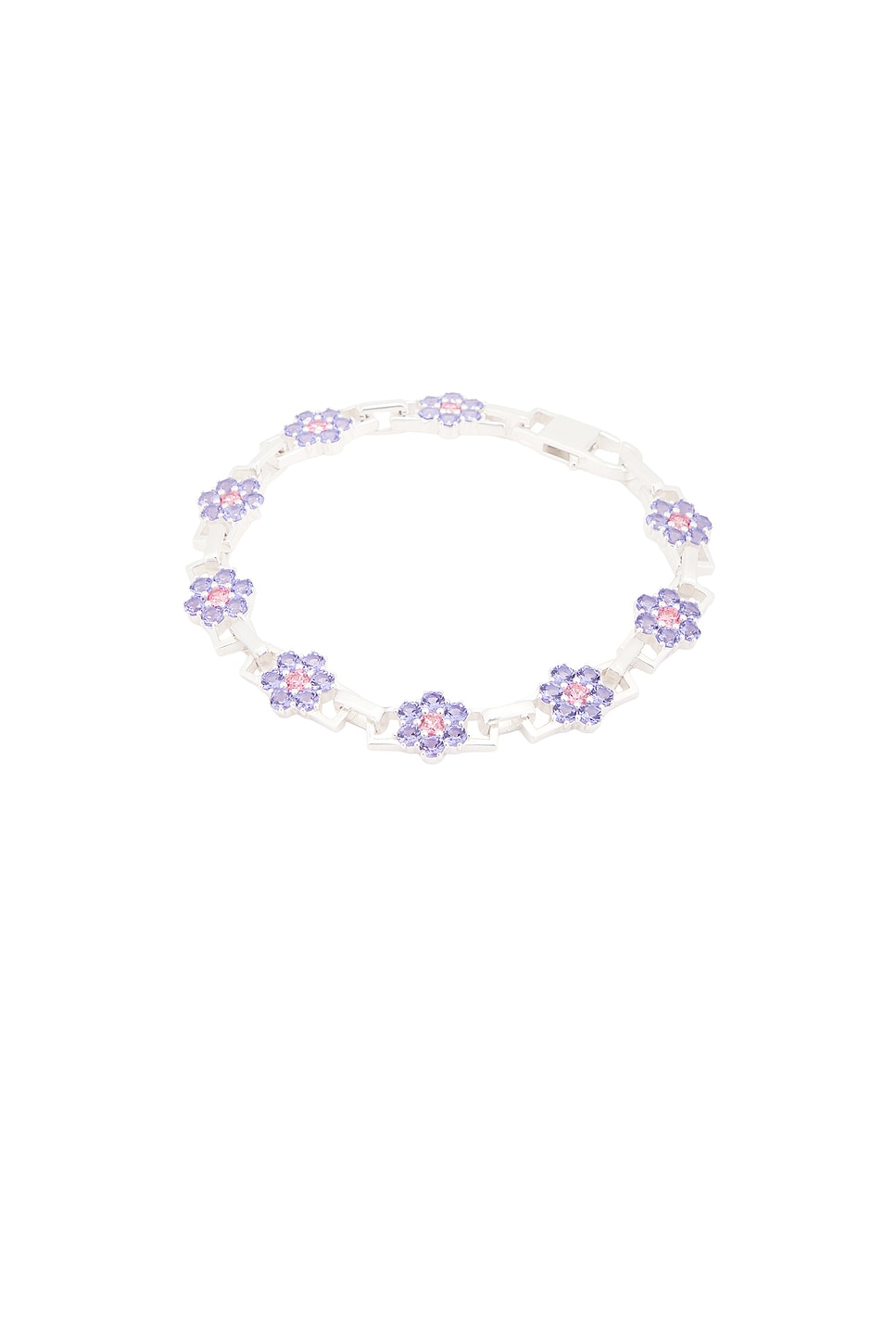 Shop Hatton Labs Daisy Bracelet In Sterling Silver & Tanzanite