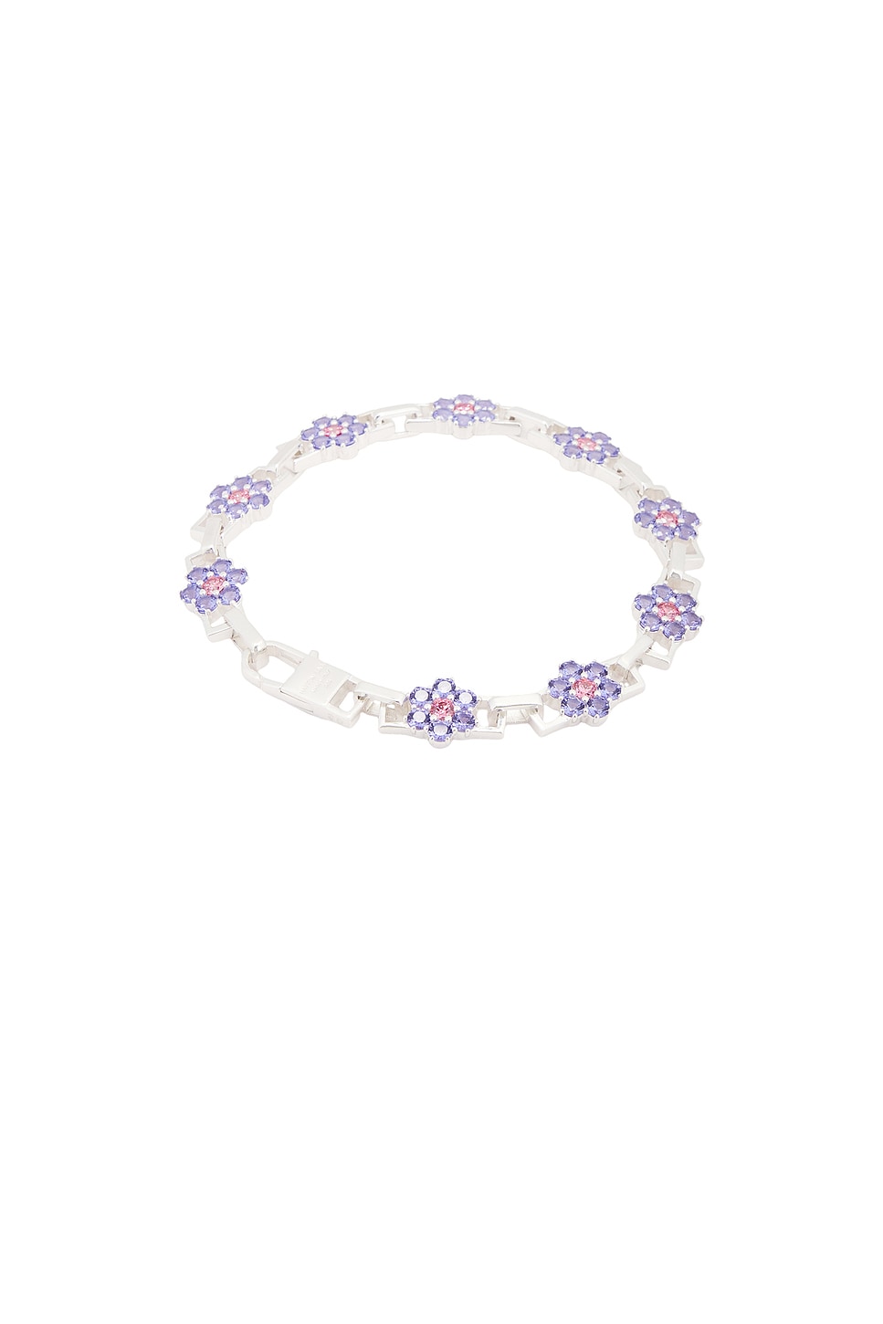 Shop Hatton Labs Daisy Bracelet In Sterling Silver & Tanzanite