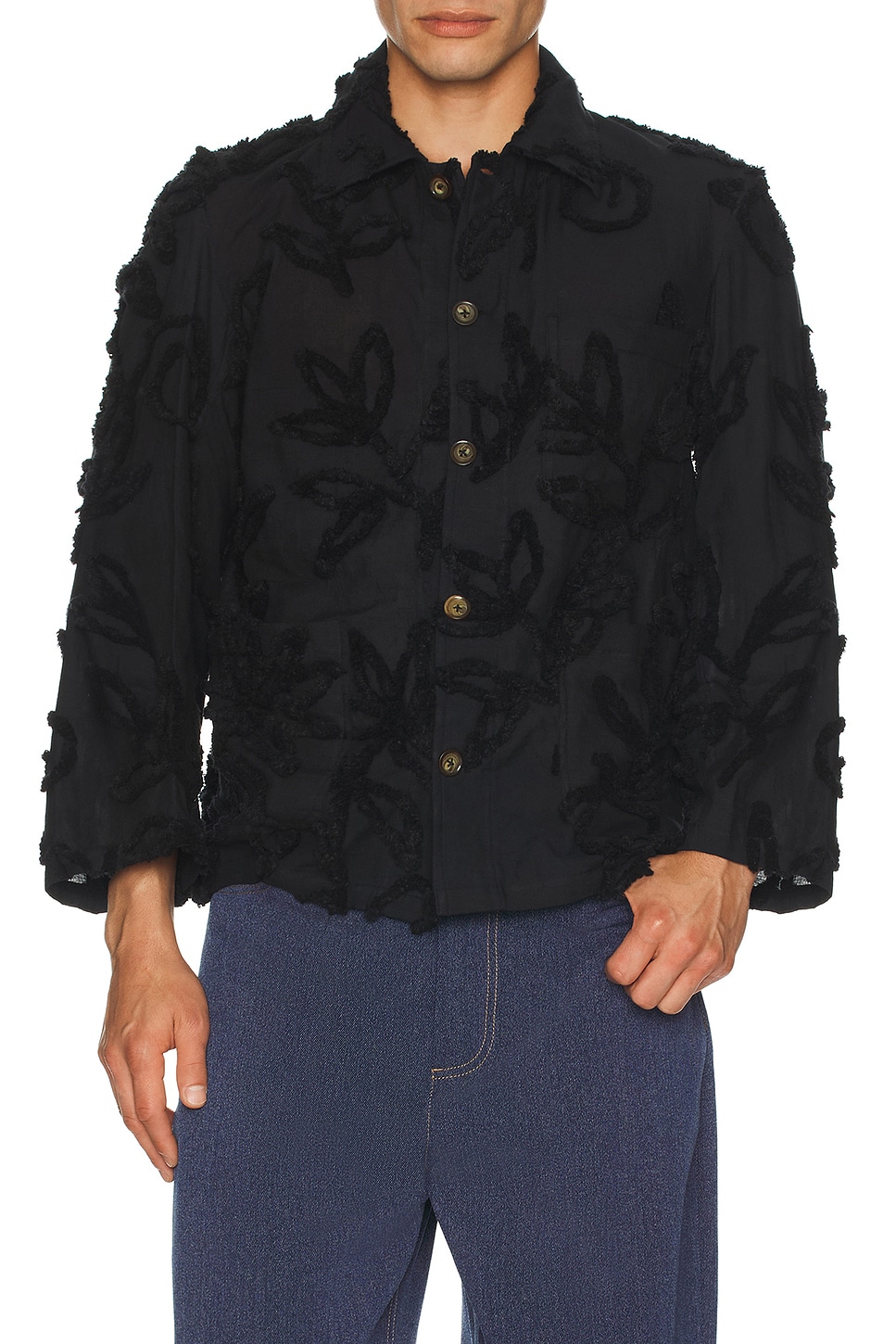 Image 4 of HARAGO Chore Jacket in Black