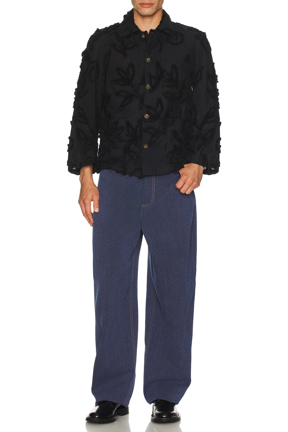 Image 5 of HARAGO Chore Jacket in Black