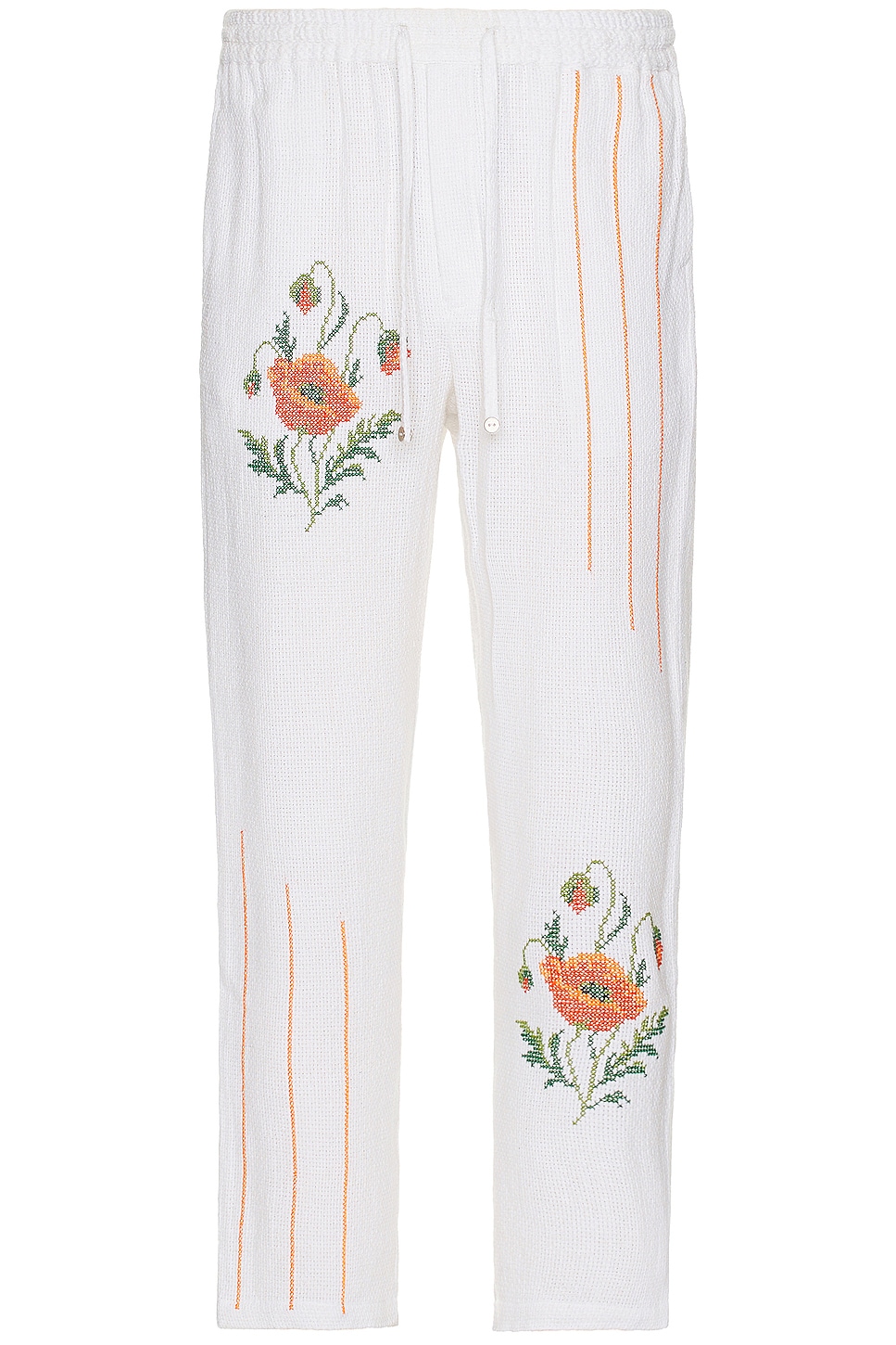 Image 1 of HARAGO Cross Stitch Pants in White