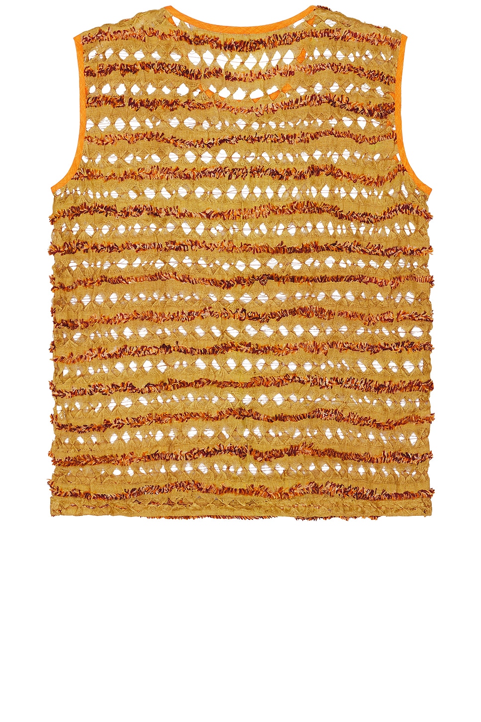 Harago Textured Tank Top In Mustard