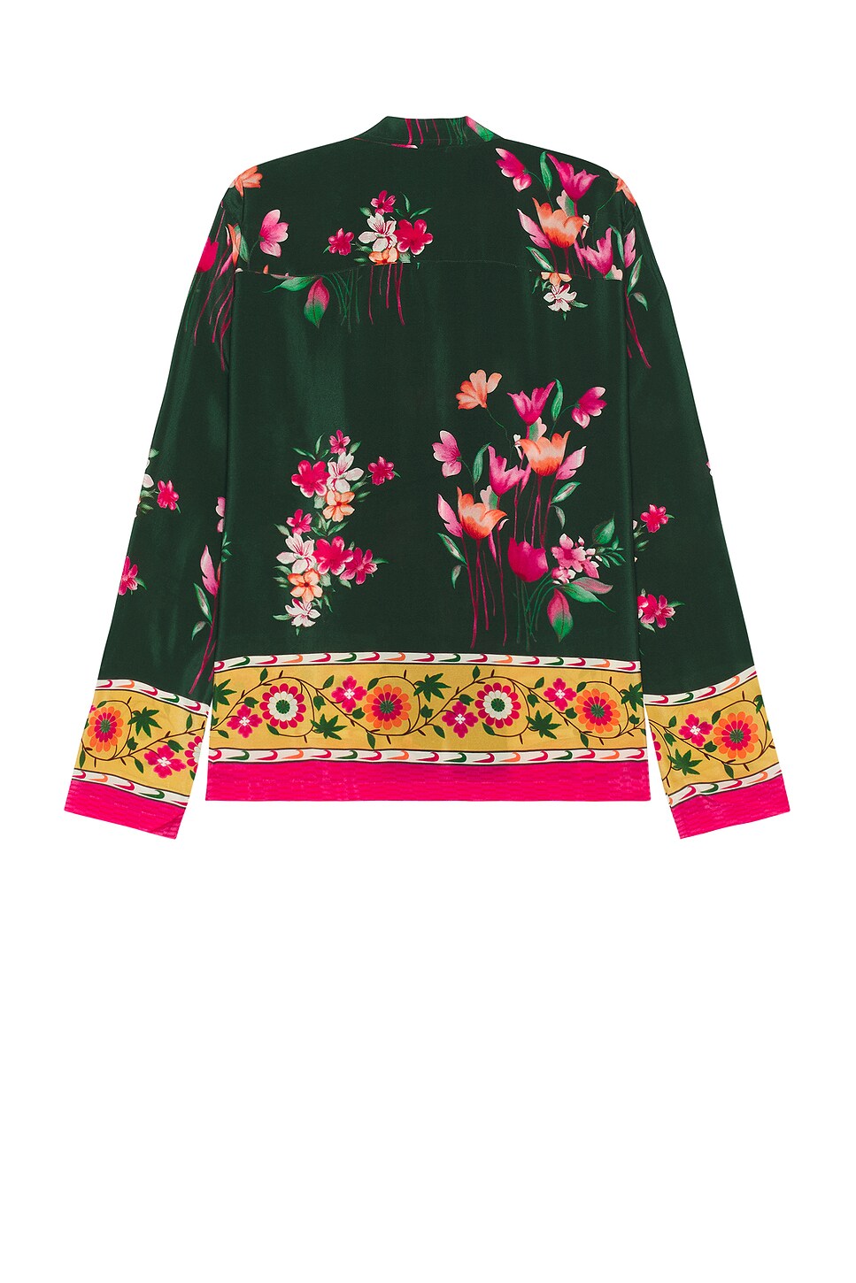 Shop Harago Floral Printed Shirt In Green