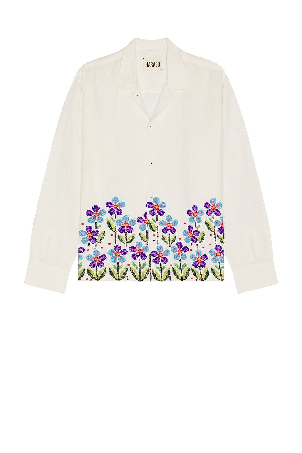 Harago Beaded Floral Shirt