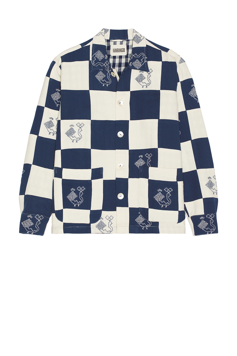 Harago Patchwork Embroidered Shirt