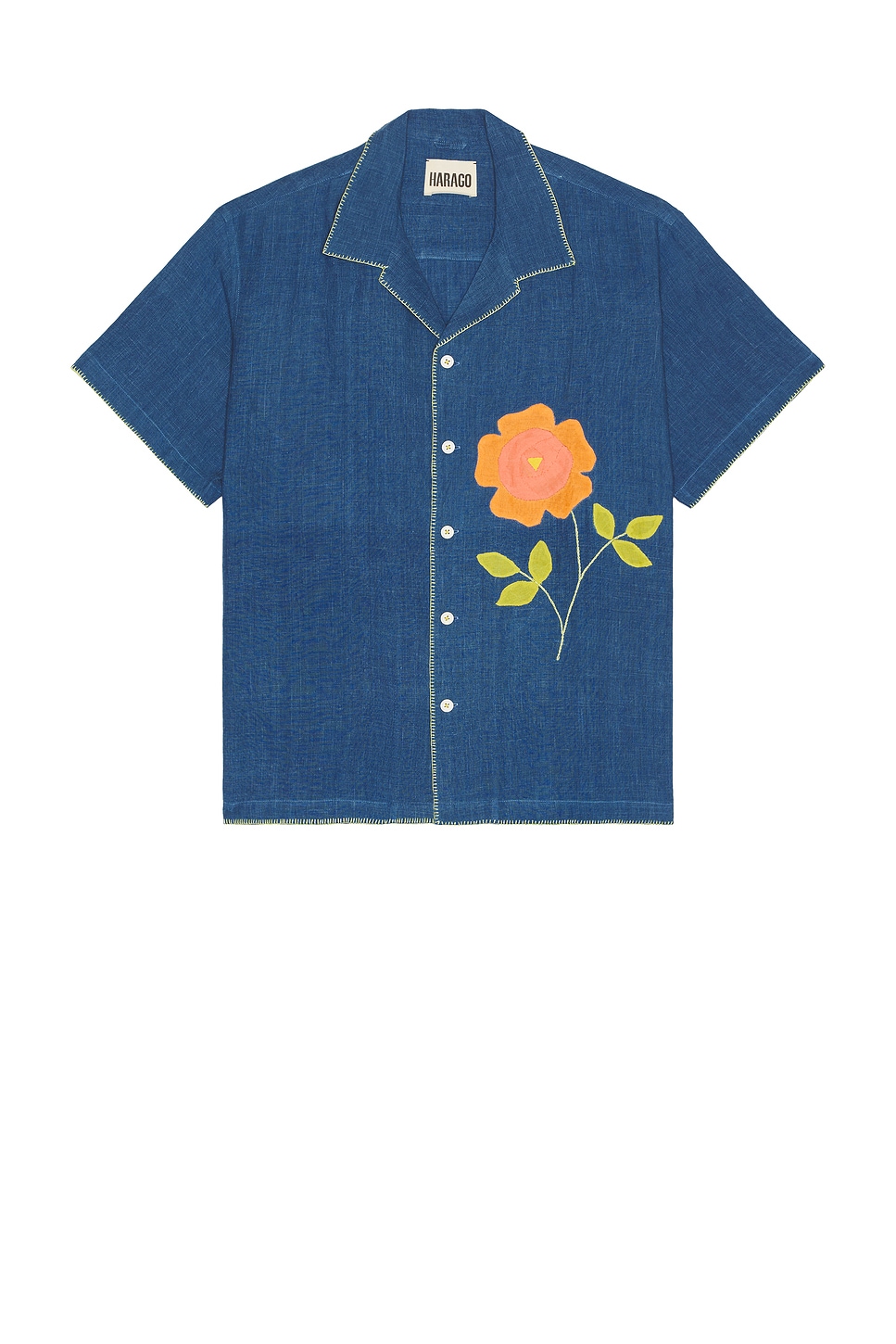 Harago Flower Applique Shirt