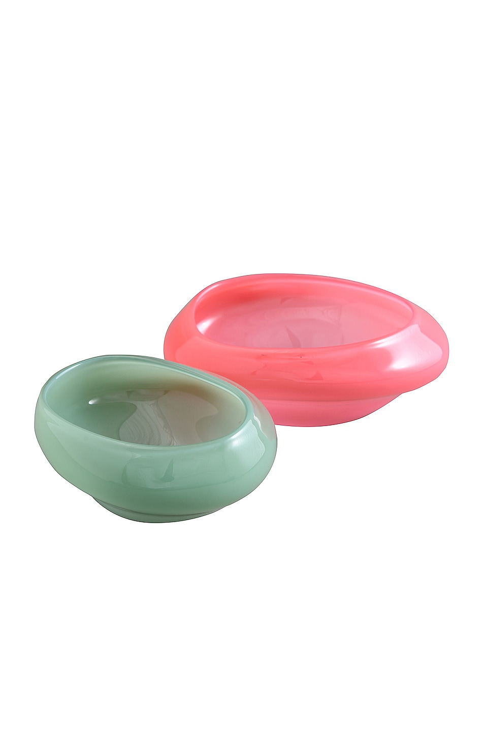 Image 1 of HELLE MARDAHL Set of Two Candy Dishes in Mint & Pink