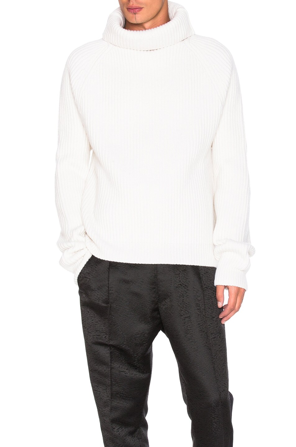 Image 1 of Haider Ackermann Chunky Knit Jumper in White