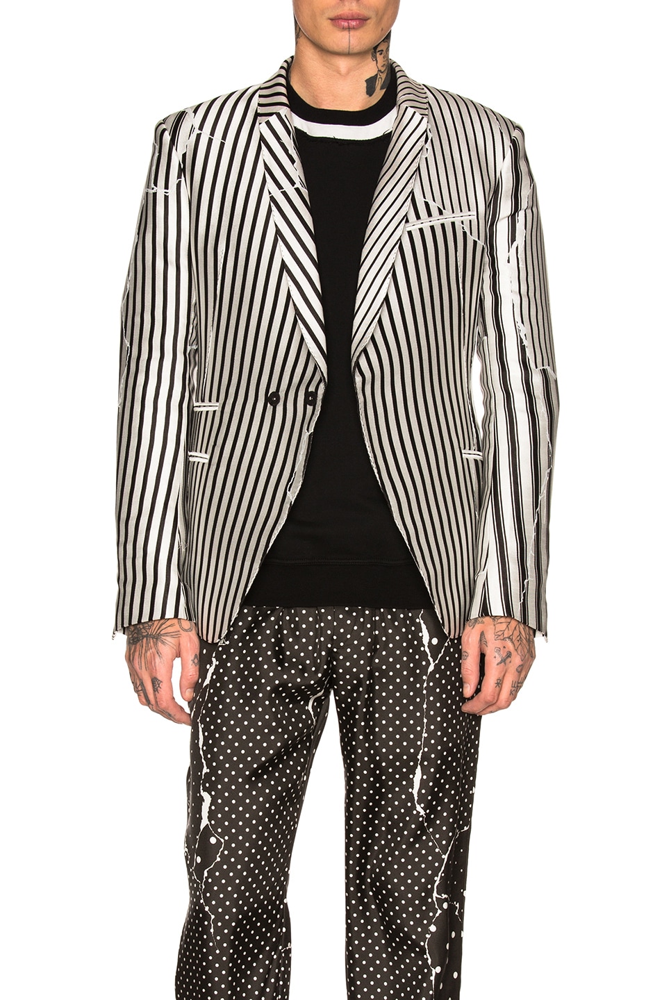 Image 1 of Haider Ackermann Classic Blazer in Black & White
