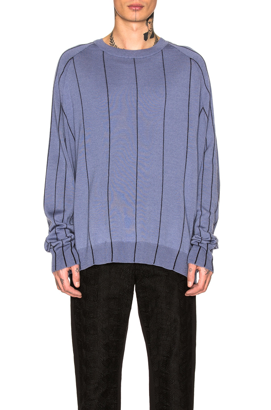 Image 1 of Haider Ackermann Oversized Sweater in Lilac & Black