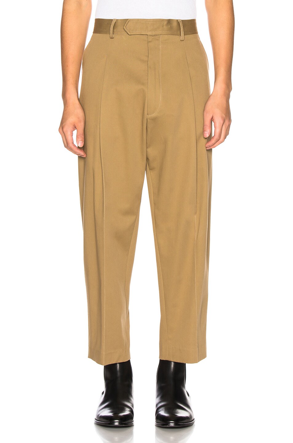 Image 1 of Haider Ackermann Cropped Trousers in Camel