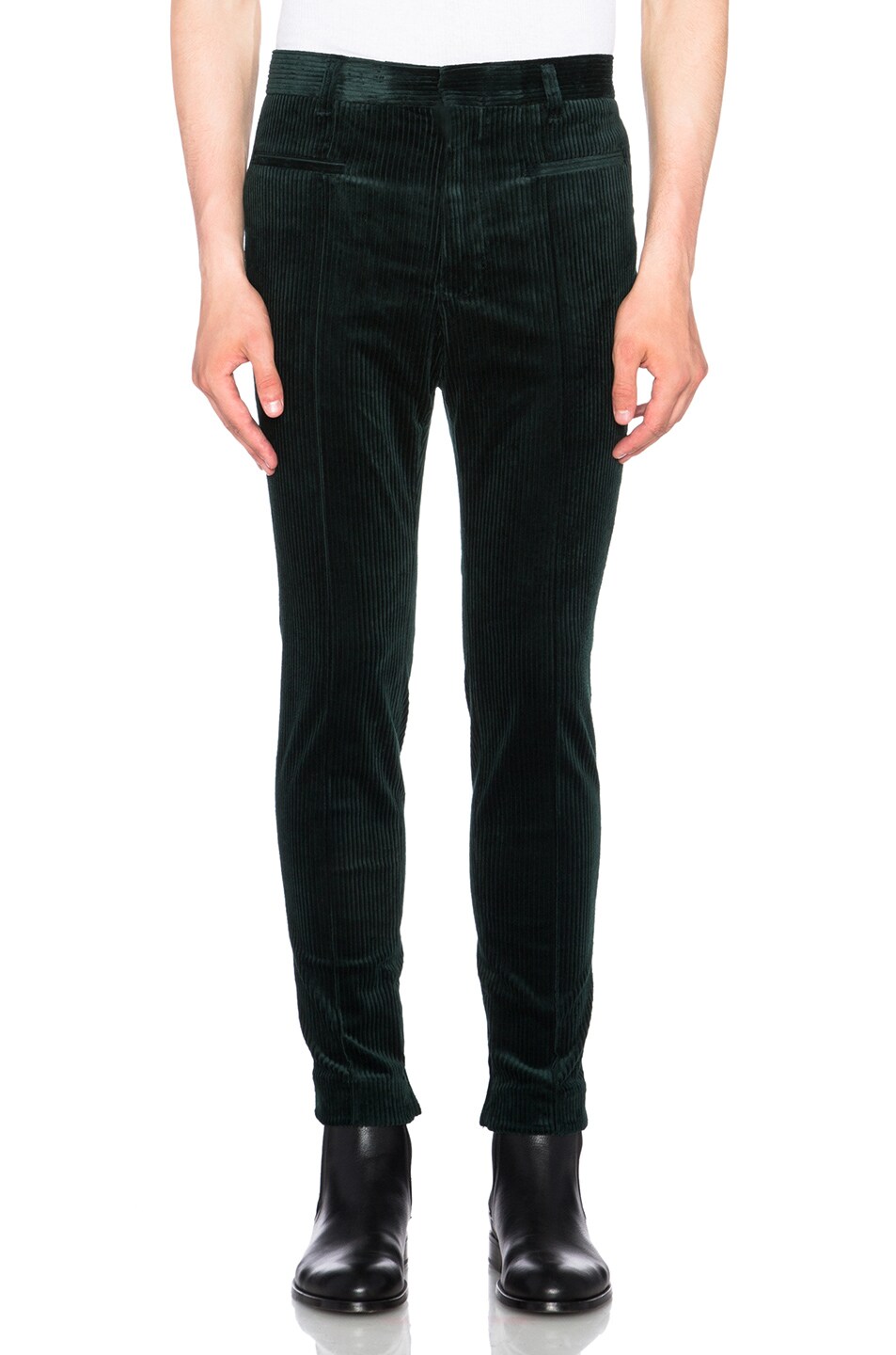 Image 1 of Haider Ackermann Slim Fit Trousers in Conducer Forest