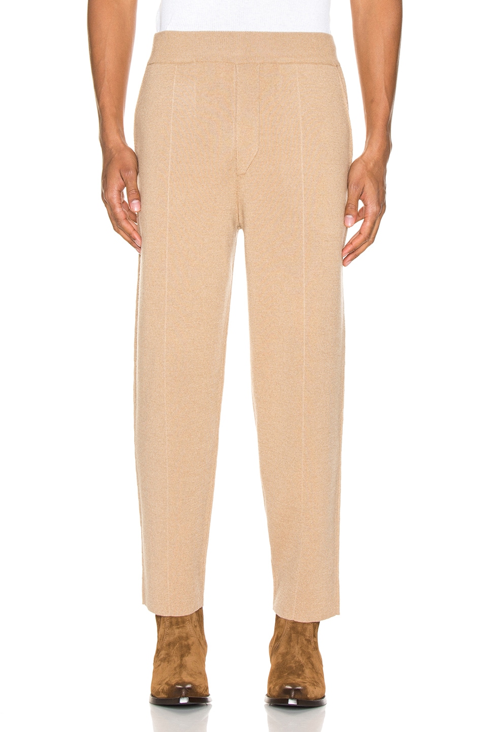 Image 1 of Haider Ackermann Knitted Trousers in Invidia Camel