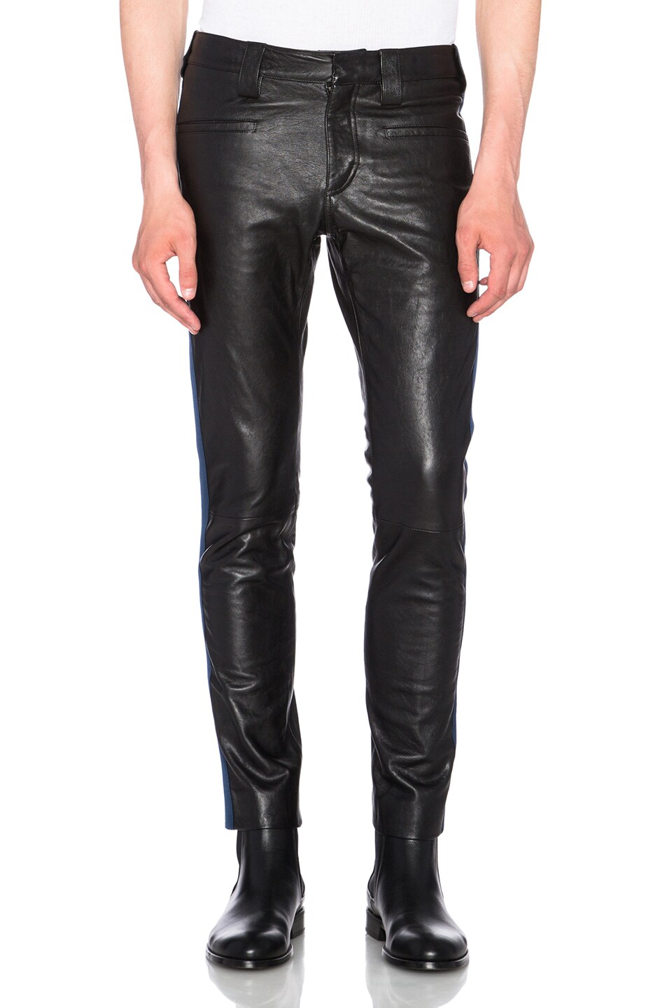 Image 1 of Haider Ackermann Leather Jeans Style Trousers in Bethnal Black