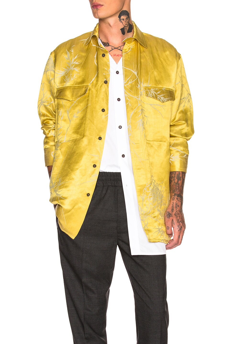 Image 1 of Haider Ackermann Double Layer Shirt in Gold