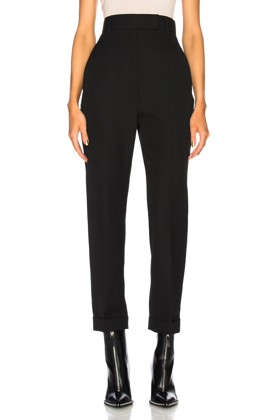Image 1 of Haider Ackermann Classic High Waisted Trousers in Black