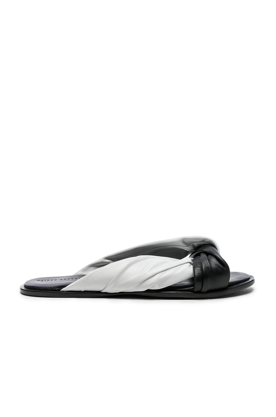 Image 1 of Haider Ackermann Leather Knotted Sandals in White