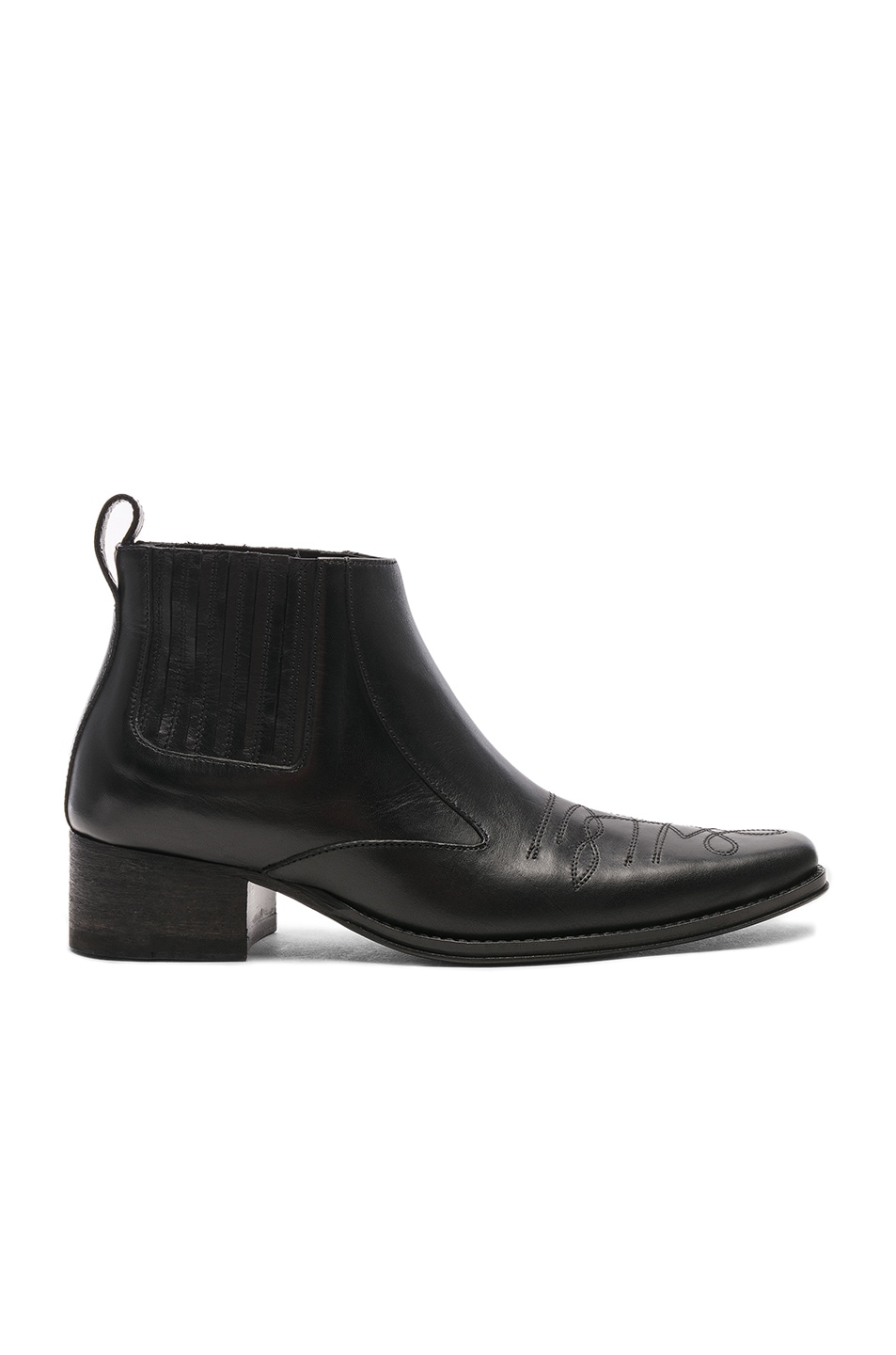 Image 1 of Haider Ackermann Leather Low Boots in Ault Black