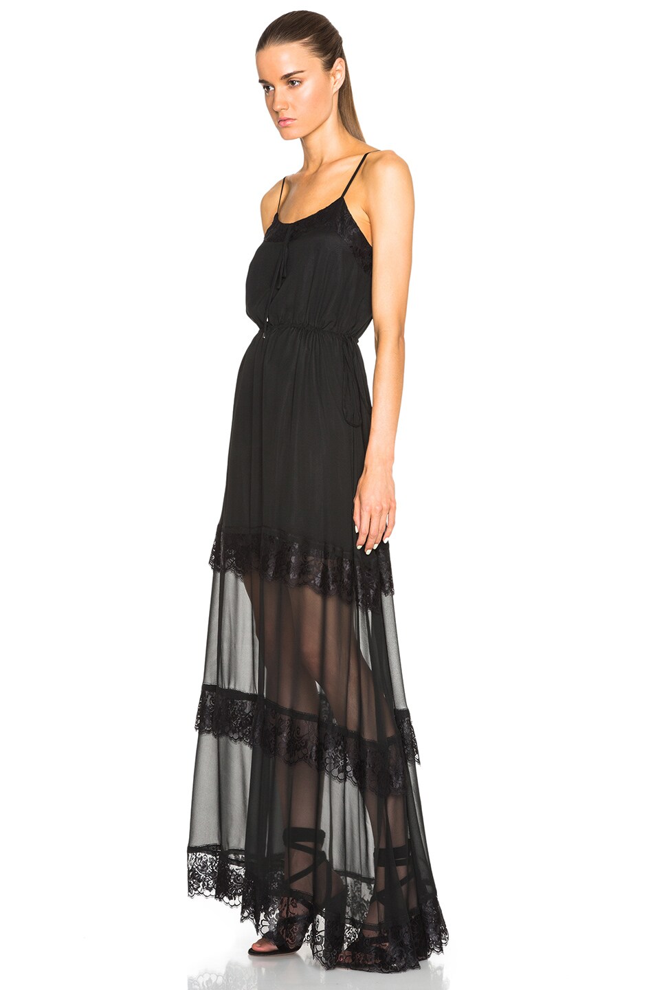 Haute Hippie Lace Maxi Dress in Black | FWRD