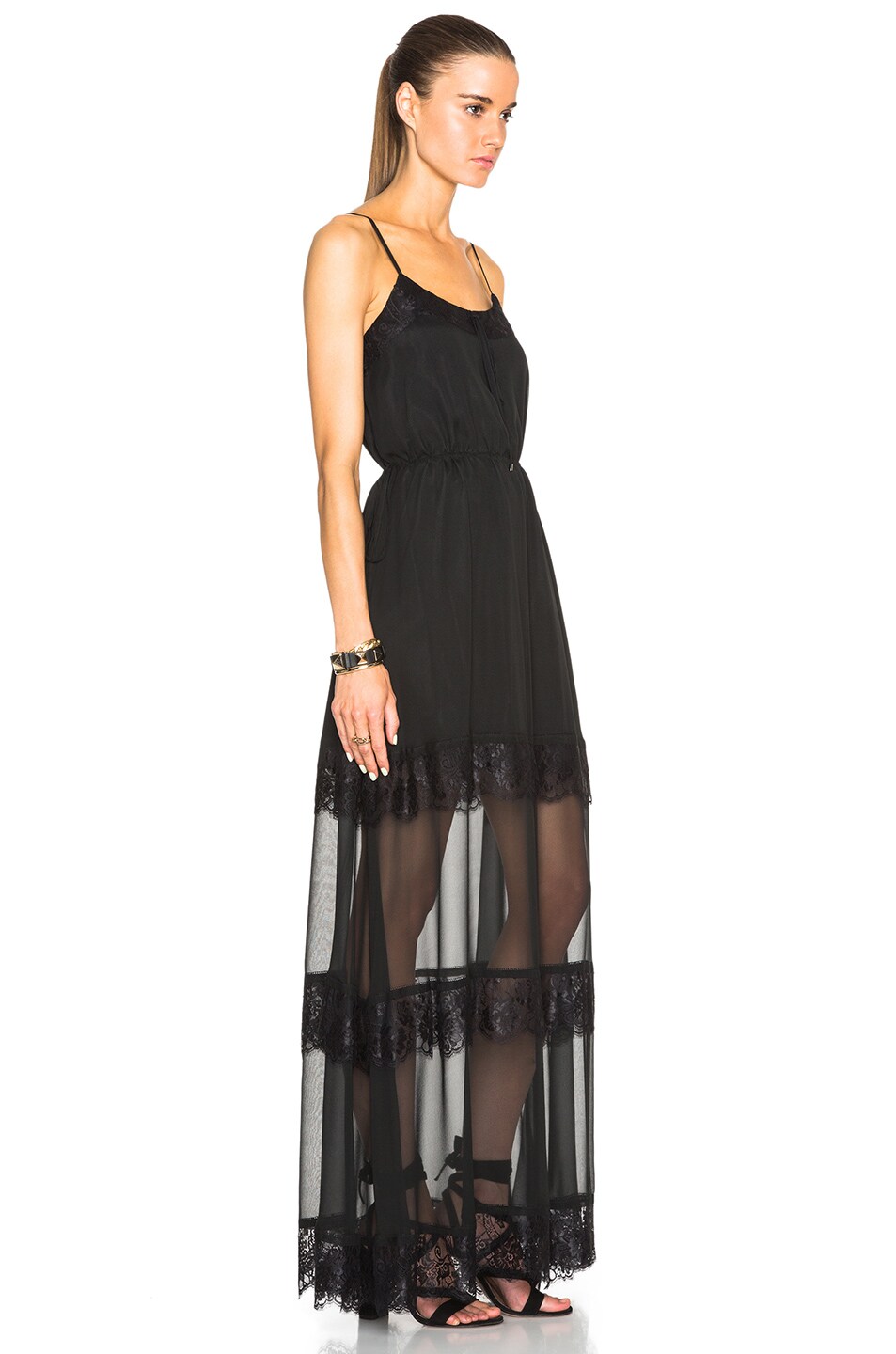 Haute Hippie Lace Maxi Dress in Black | FWRD