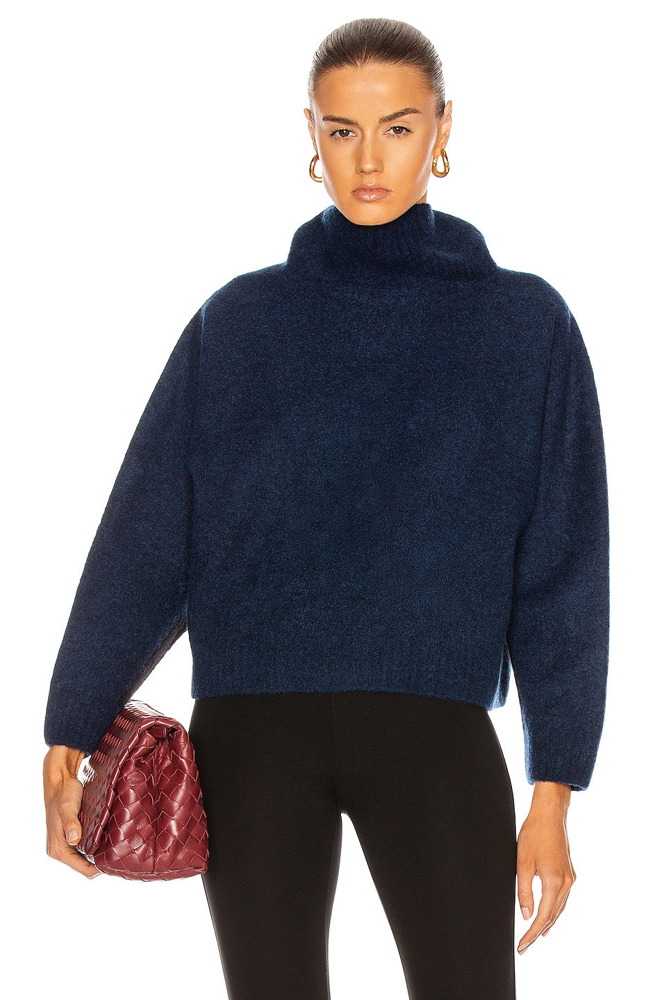 Image 1 of HOLDEN Seamless High Neck Sweater in Navy