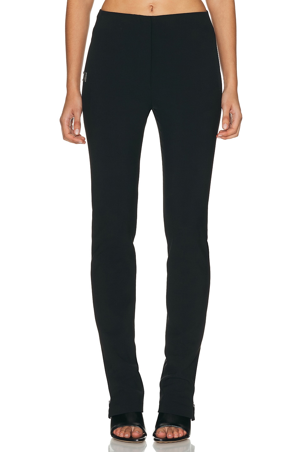 Image 1 of HAELO Brace Waist Slim Trouser in Black