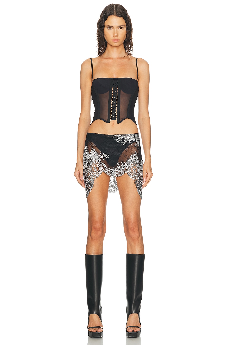 HAELO Metallic Lace Miniskirt | Thumbnail 5