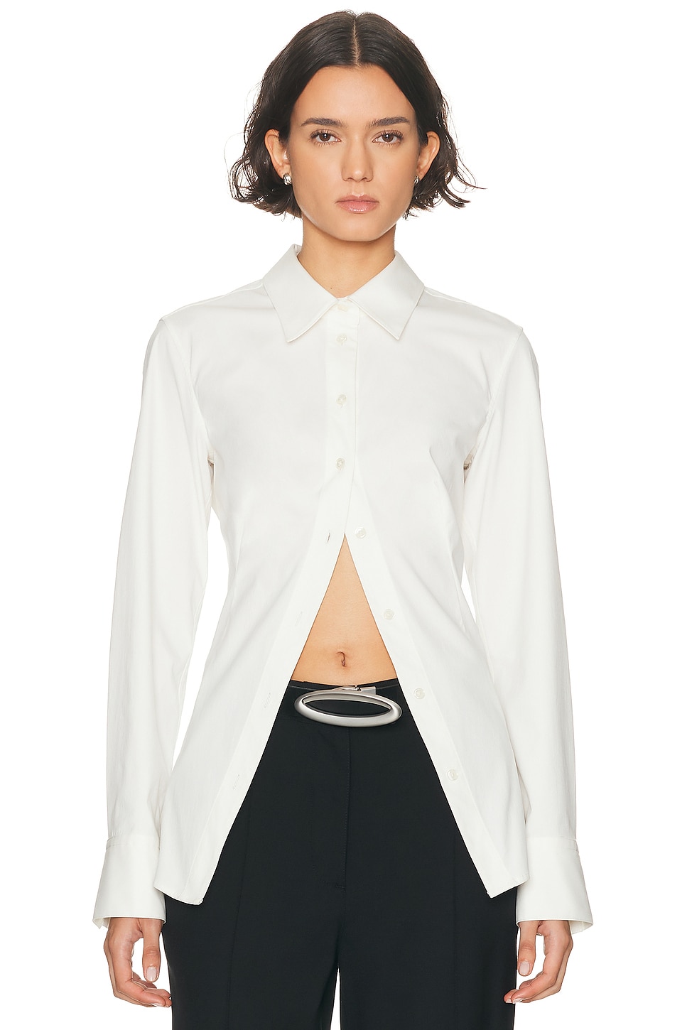 Haelo Cinch Back Shirt In White