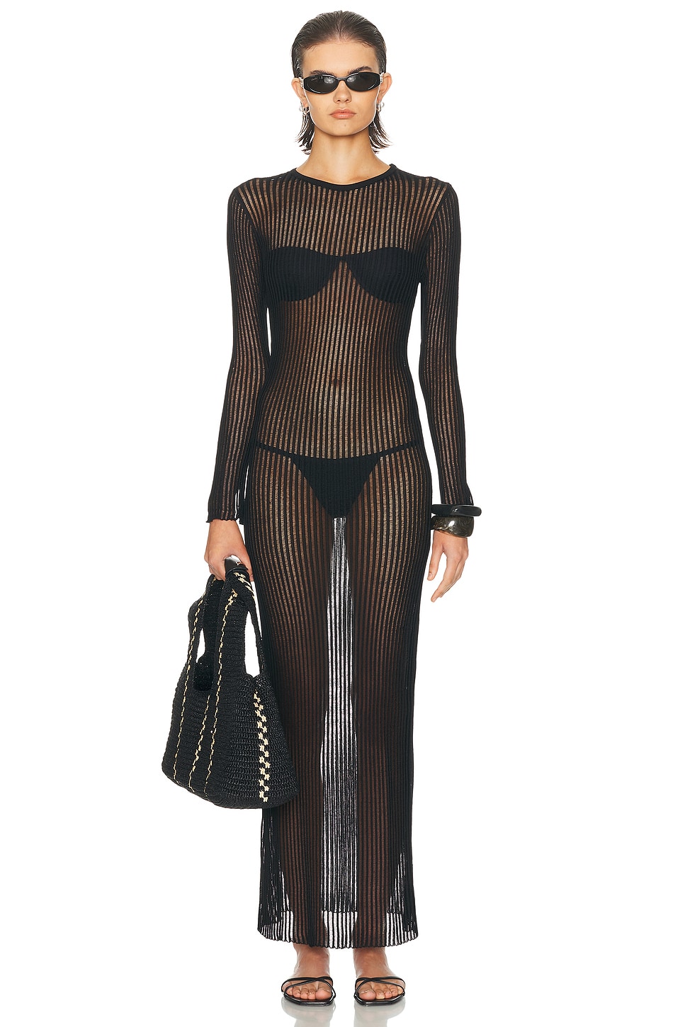 Image 1 of HAIGHT. Rafa Knit Dress in Black