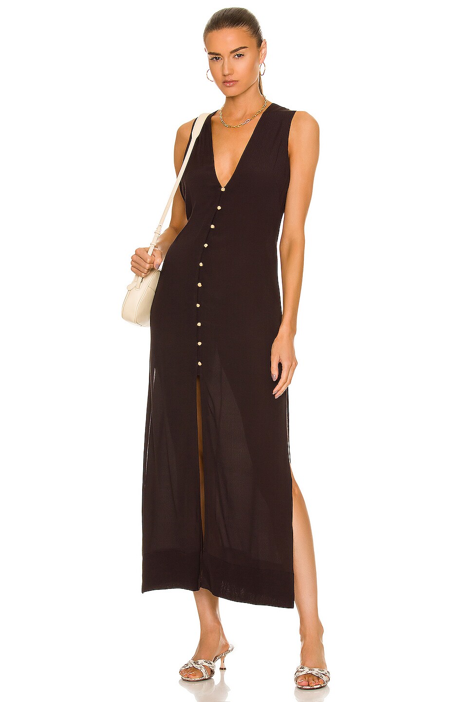 Image 1 of HAIGHT. Victoria Maxi Dress in Black