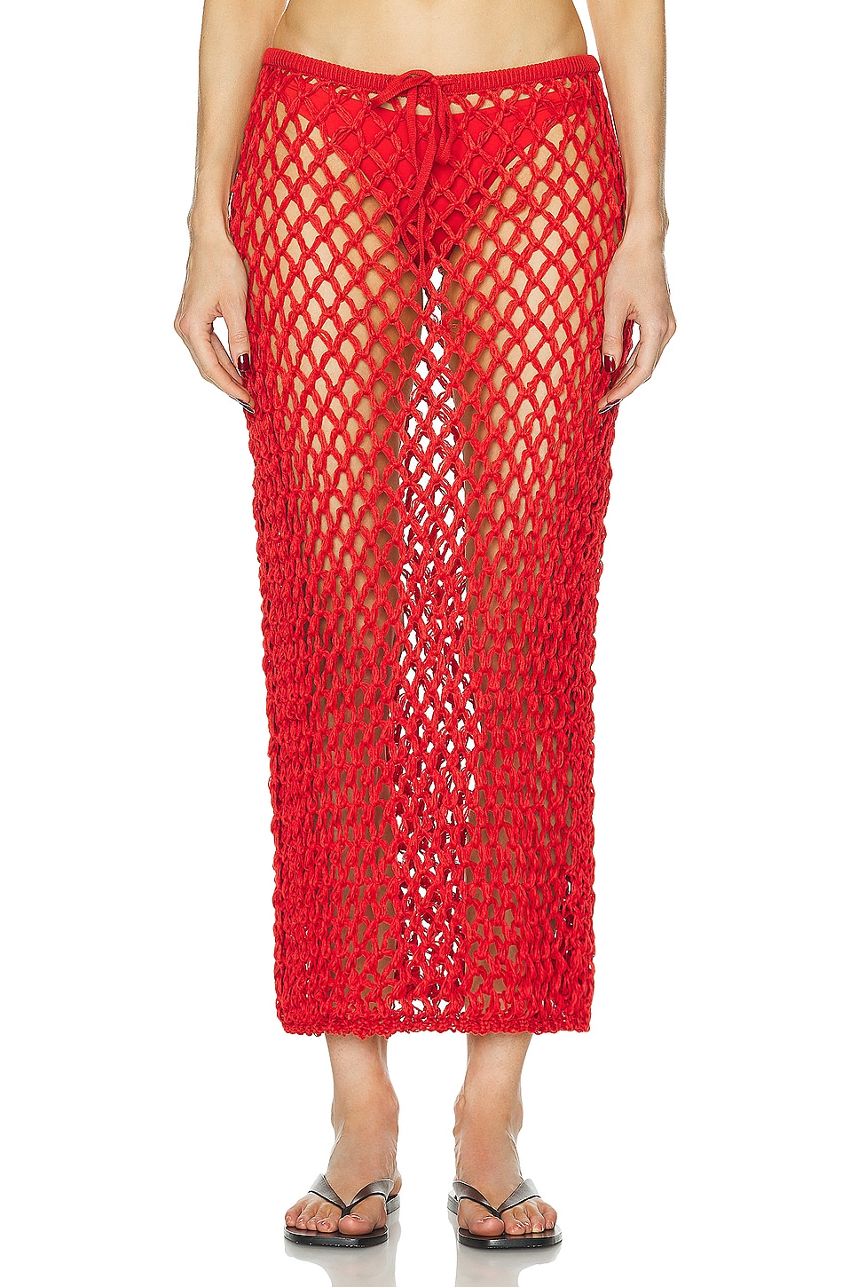 Image 1 of HAIGHT. Knit Moana Skirt in Red