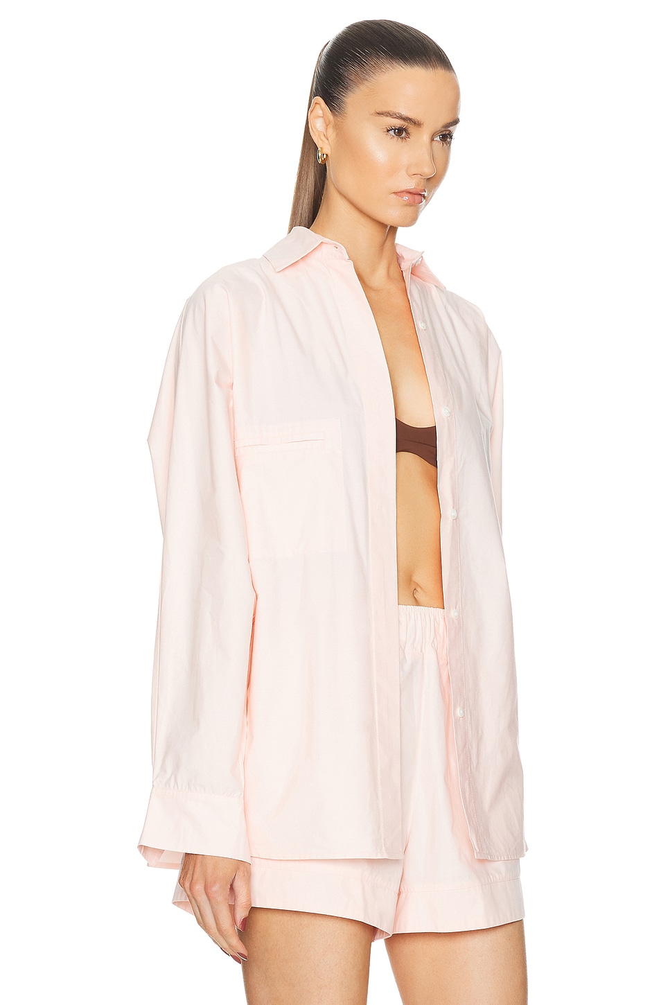 Shop Haight Oversized Shirt In Soft Pink