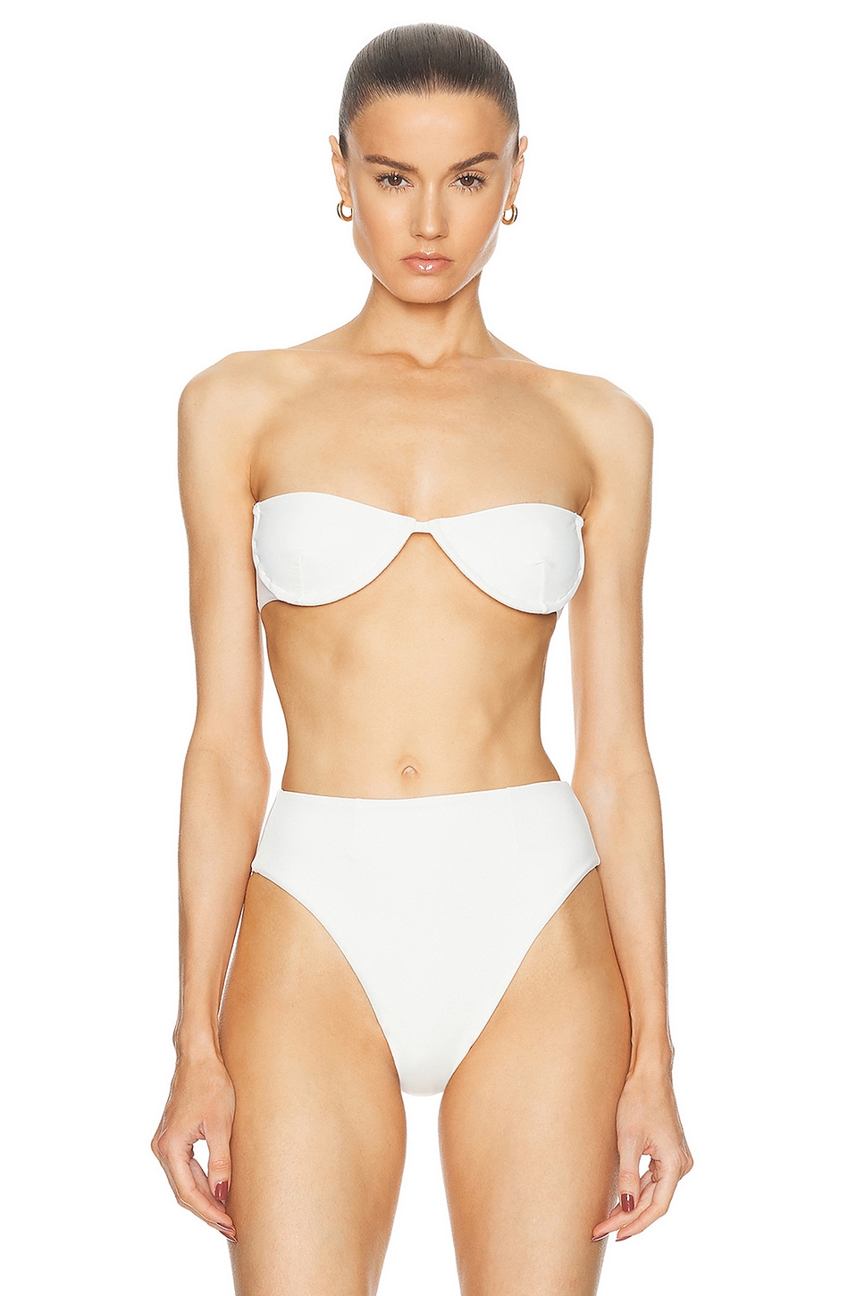 Image 1 of HAIGHT. Gal Bikini Top in Off White