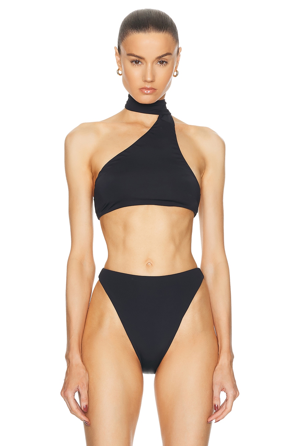 Image 1 of HAIGHT. Angelina Bikini Top in Black