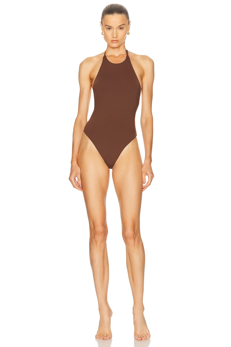 Image 1 of HAIGHT. Poli Swimsuit in Brauna Brown