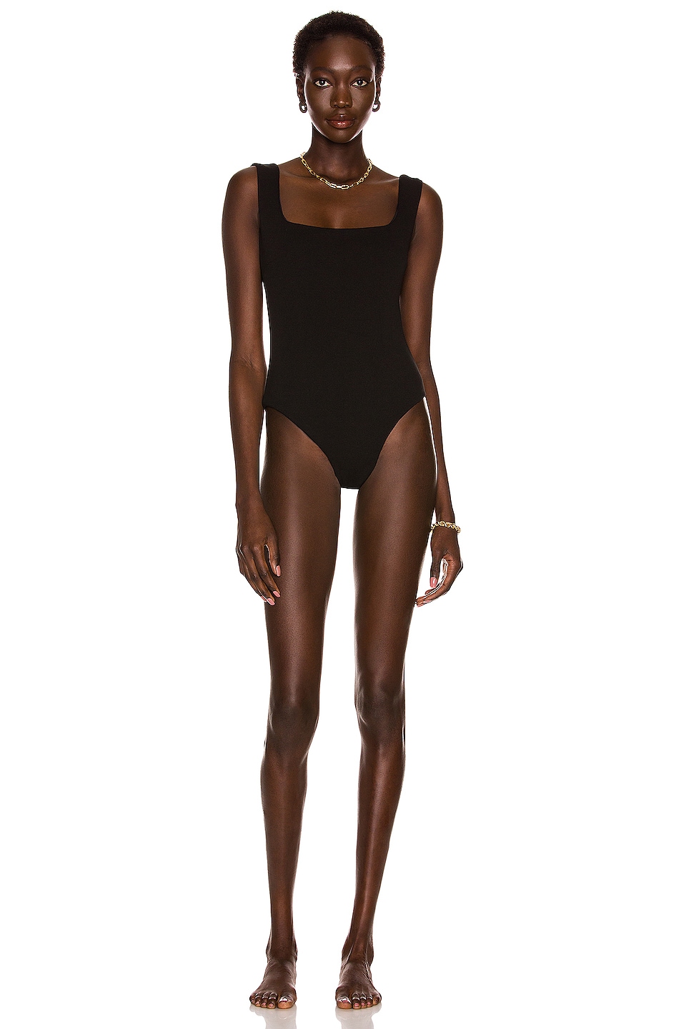 Image 1 of HAIGHT. Crepe Brigitte Swimsuit in Black