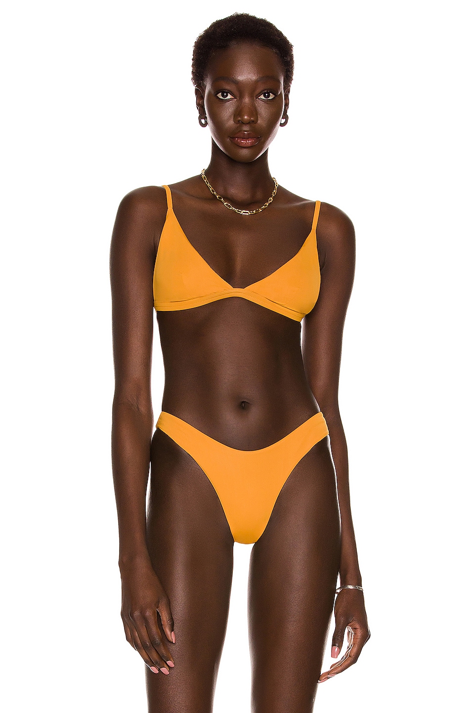 Image 1 of HAIGHT. Fernanda Bikini Top in Turmeric
