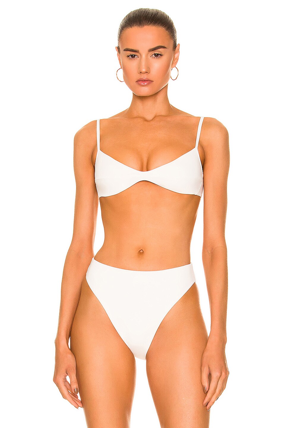 Image 1 of HAIGHT. Monica Bikini Top in Off White